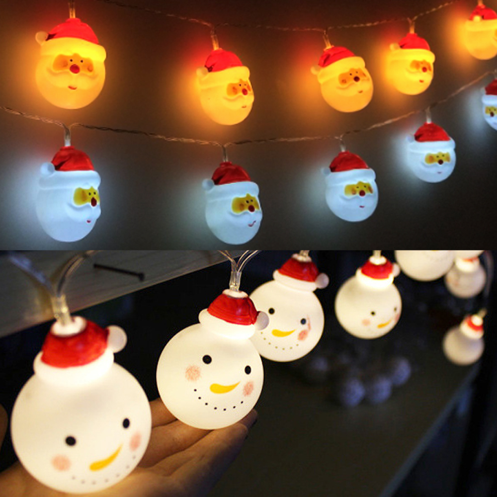 크리스마스 가랜드 전구 LED 눈사람 산타 세트 메리 트리 장식 눈꽃 벽트리 장식