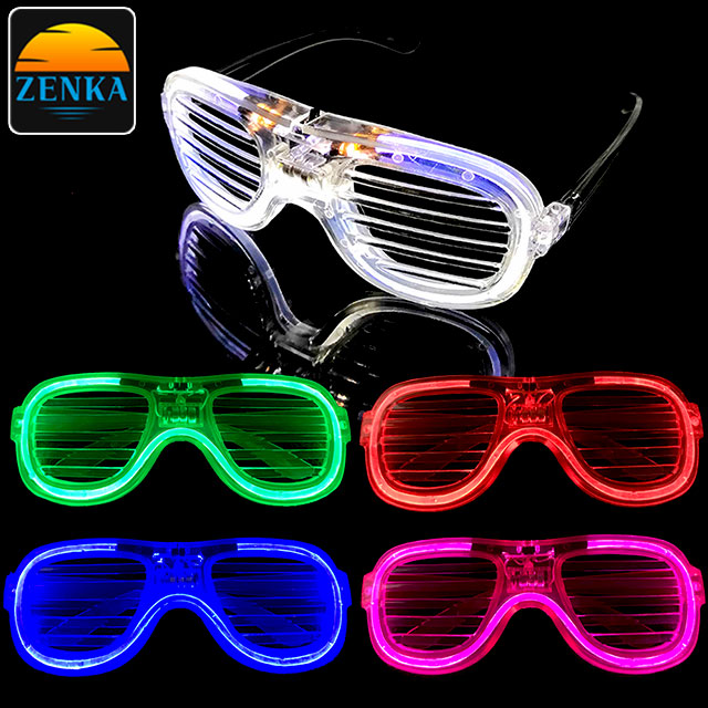 젠카 LED 선글라스 야광 안경 특이한 파티 할로윈 소품 힙한 클럽 불빛 고글 인싸