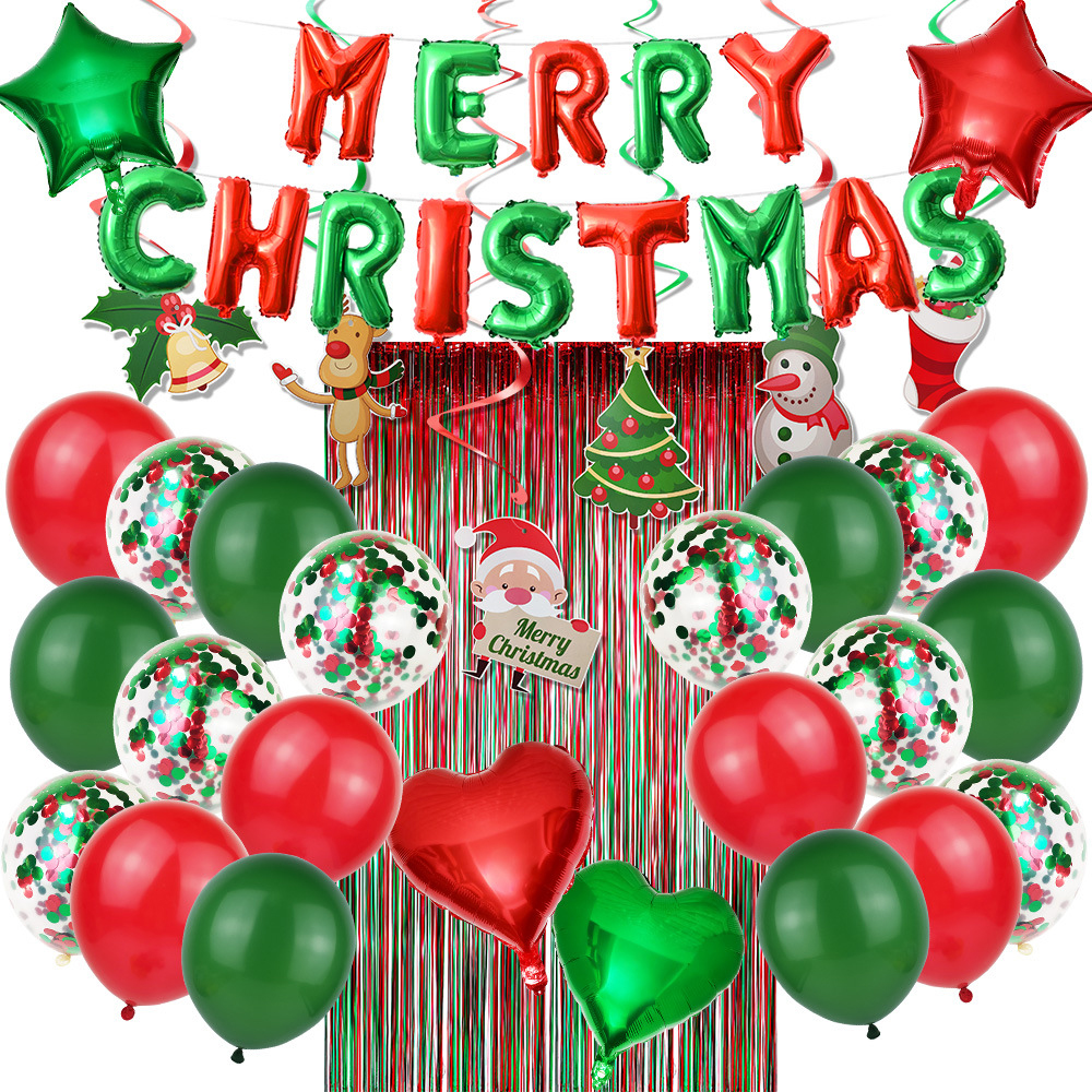 크리스마스 포토존 꾸미기 트리 벽 장식 만들기 파티 용품 미니 리스 풍선